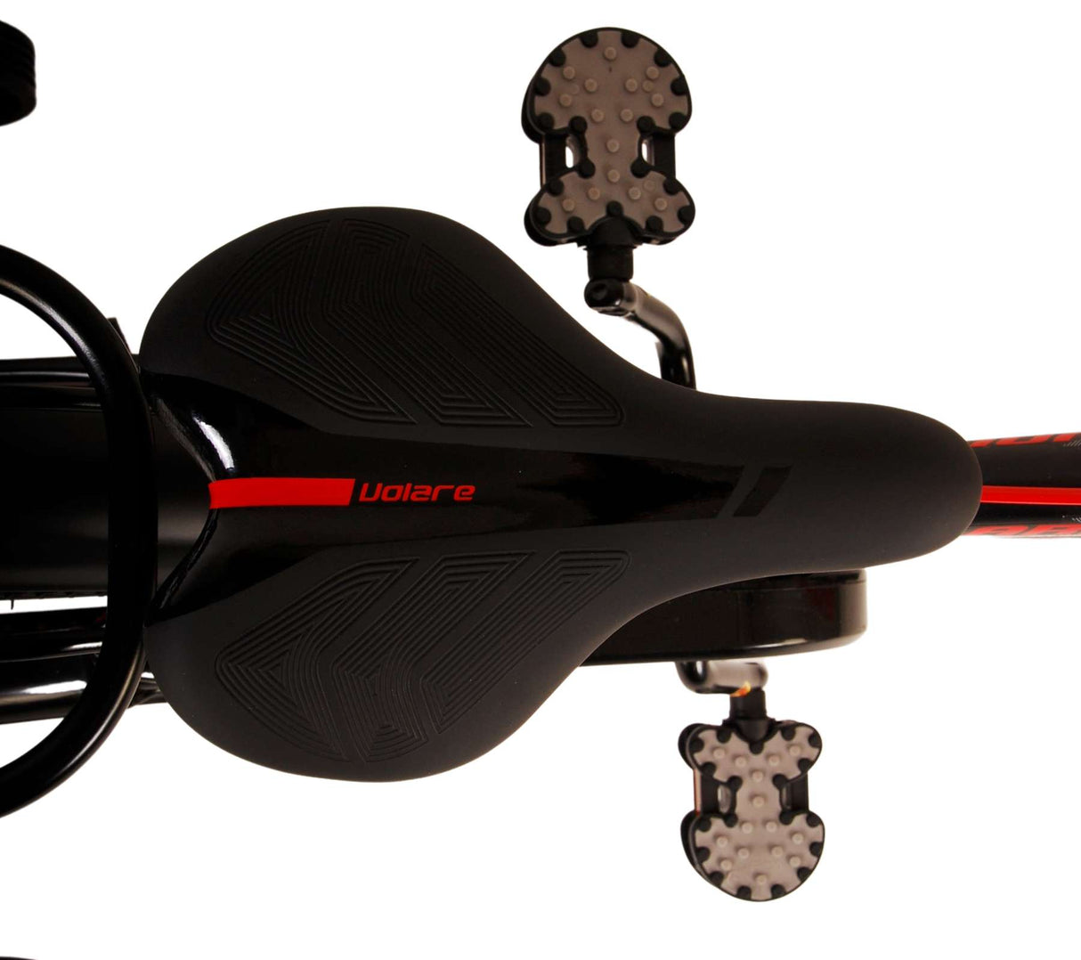 Volare Thombike Kinderfahrrad - Jungen - 16 Zoll - Schwarz Rot - Zweihandbremsen