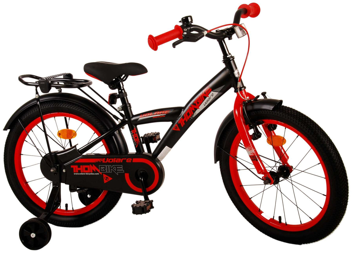 Volare Thombike Kinderfahrrad - Jungen - 18 Zoll - Schwarz Rot