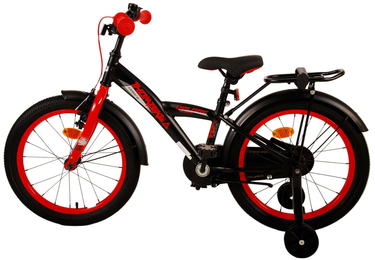 Volare Thombike Kinderfahrrad - Jungen - 18 Zoll - Schwarz Rot