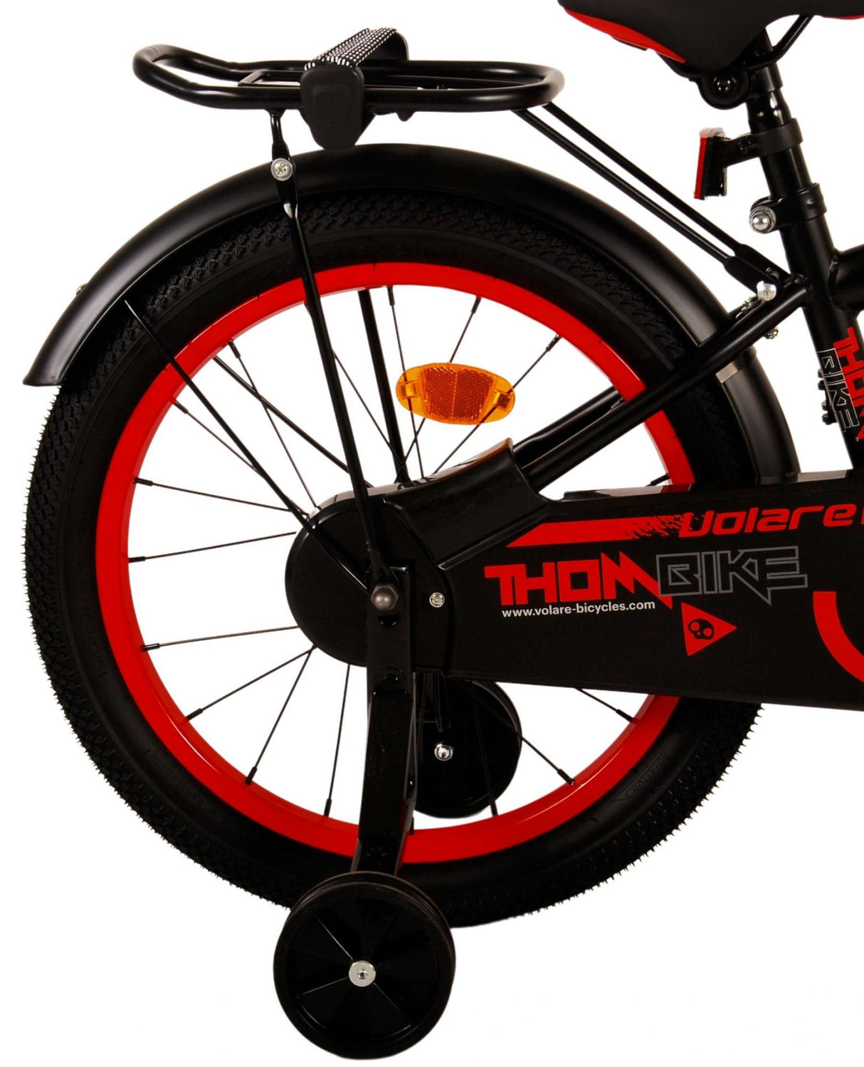 Volare Thombike Kinderfahrrad - Jungen - 18 Zoll - Schwarz Rot