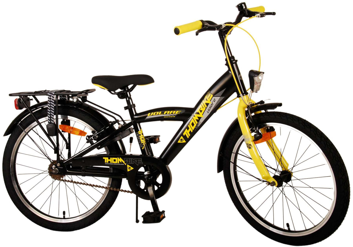 Volare Thombike Kinderfahrrad - Jungen - 20 Zoll - Schwarz Gelb - Zweihandbremsen