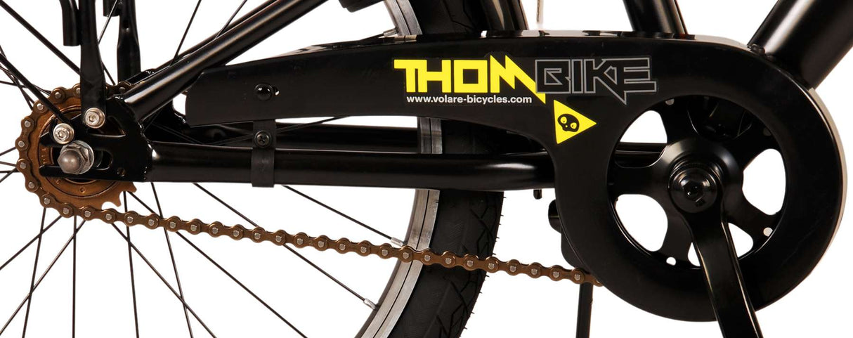 Volare Thombike Kinderfahrrad - Jungen - 20 Zoll - Schwarz Gelb - Zweihandbremsen