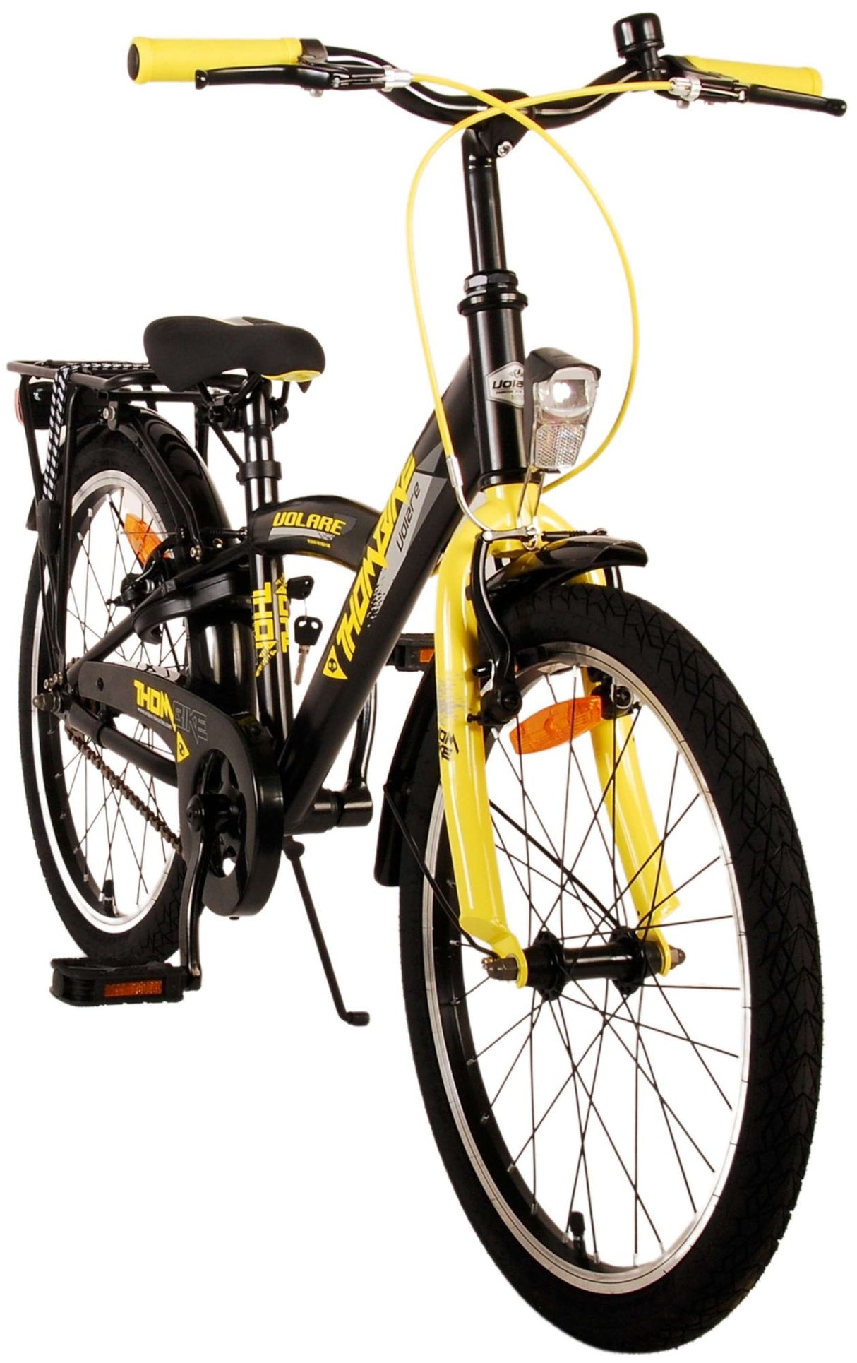 Volare Thombike Kinderfahrrad - Jungen - 20 Zoll - Schwarz Gelb - Zweihandbremsen