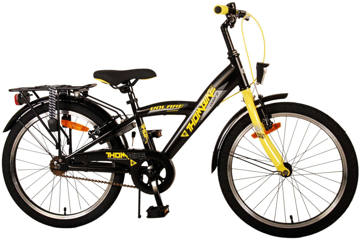 Volare Thombike Kinderfahrrad - Jungen - 20 Zoll - Schwarz Gelb - Zweihandbremsen