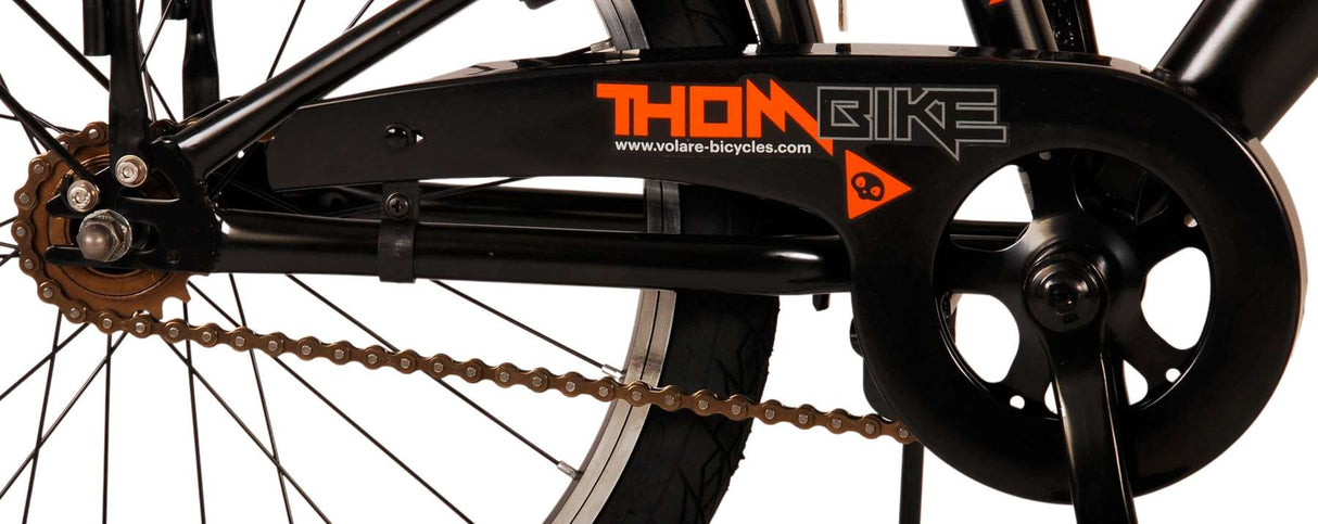 Volare Thombike Kinderfahrrad - Jungen - 20 Zoll - Schwarz Orange - Zweihandbremsen
