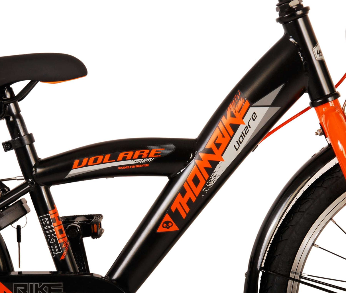 Volare Thombike Kinderfahrrad - Jungen - 20 Zoll - Schwarz Orange - Zweihandbremsen