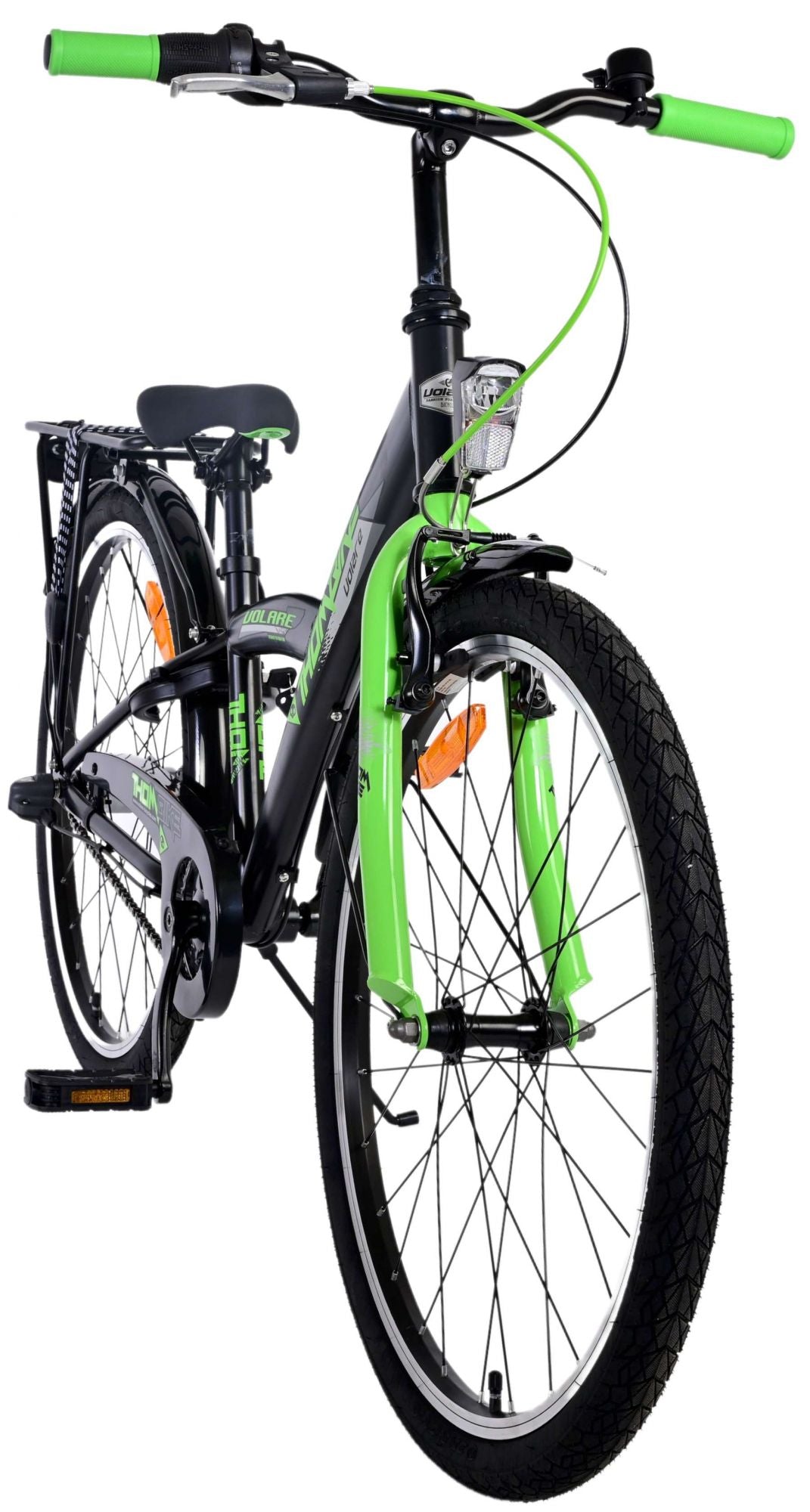 Volare Thombike Kinderfahrrad - Jungen - 24 Zoll - Grün Schwarz - 3 Gänge