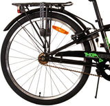 Volare Thombike Kinderfahrrad - Jungen - 24 Zoll - Schwarz Grün - Zweihandbremsen