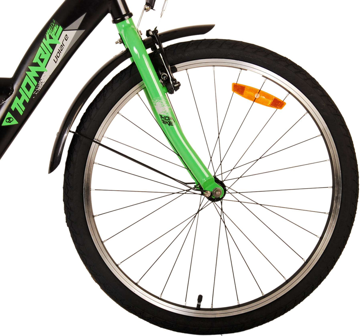Volare Thombike Kinderfahrrad - Jungen - 24 Zoll - Schwarz Grün