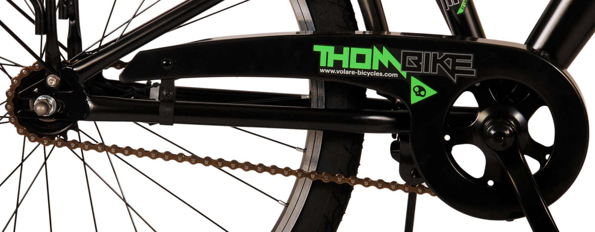 Volare Thombike Kinderfahrrad - Jungen - 24 Zoll - Schwarz Grün