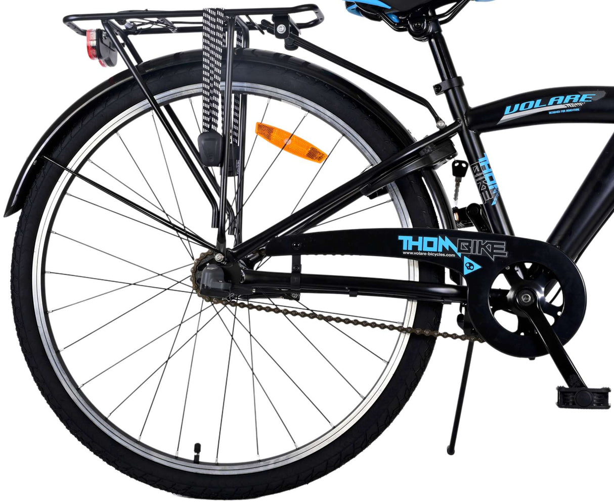 Volare Thombike Kinderfahrrad - Jungen - 26 Zoll - Schwarz Blau - 3 Gänge