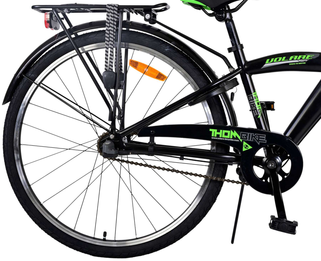 Volare Thombike Kinderfahrrad - Jungen - 26 Zoll - Schwarz Grün - 3 Gänge