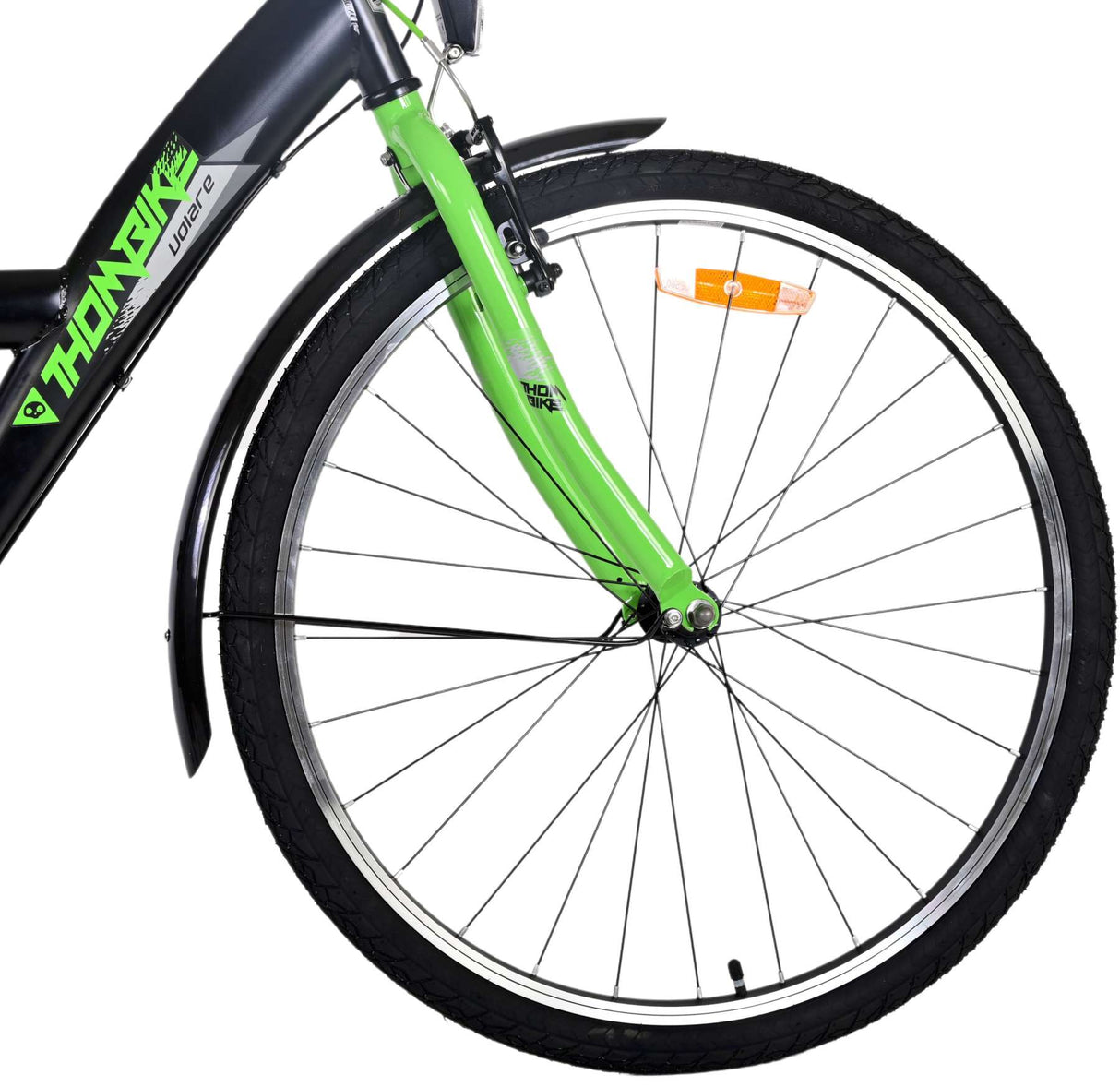 Volare Thombike Kinderfahrrad - Jungen - 26 Zoll - Schwarz Grün - 3 Gänge