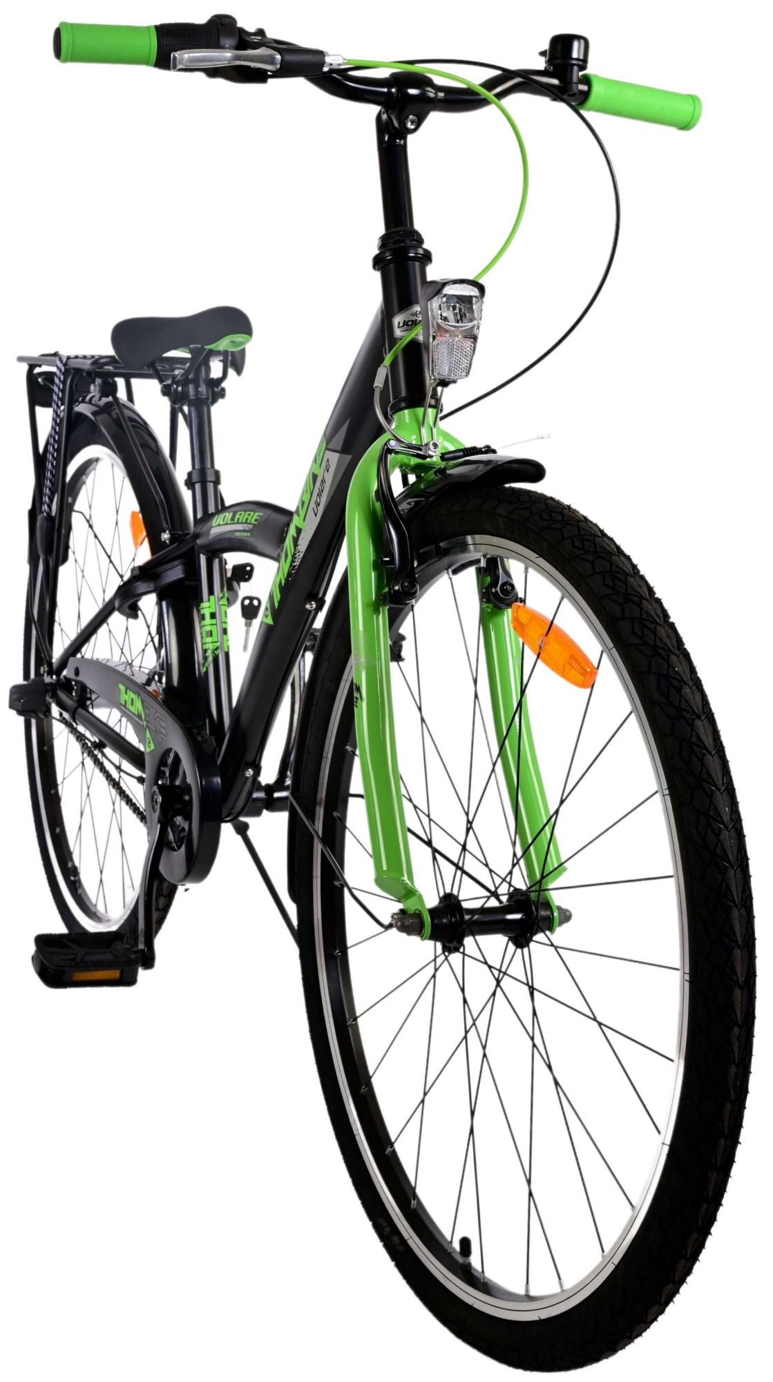 Volare Thombike Kinderfahrrad - Jungen - 26 Zoll - Schwarz Grün - 3 Gänge