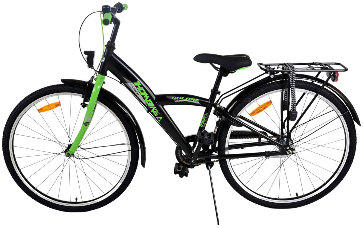 Volare Thombike Kinderfahrrad - Jungen - 26 Zoll - Schwarz Grün - 3 Gänge
