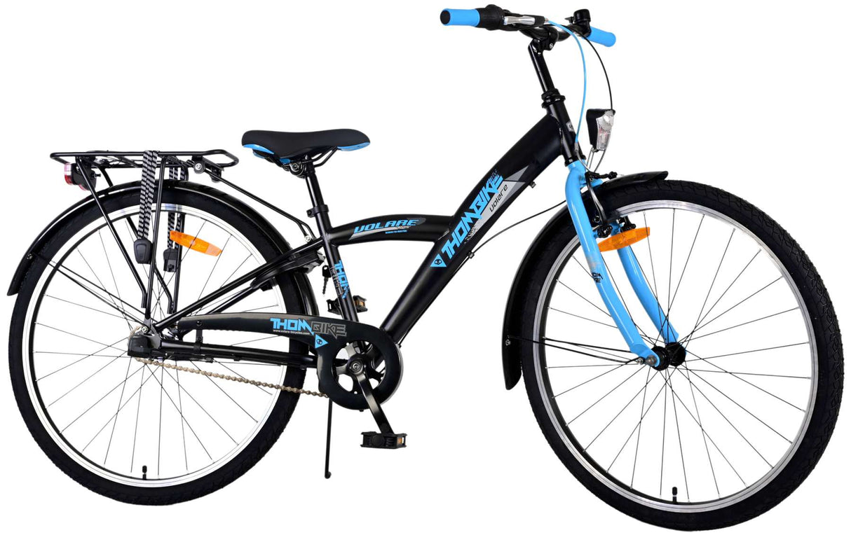 Volare Thombike Kinderfahrrad - Jungen - 26 Zoll - Schwarz Blau - 3 Gänge