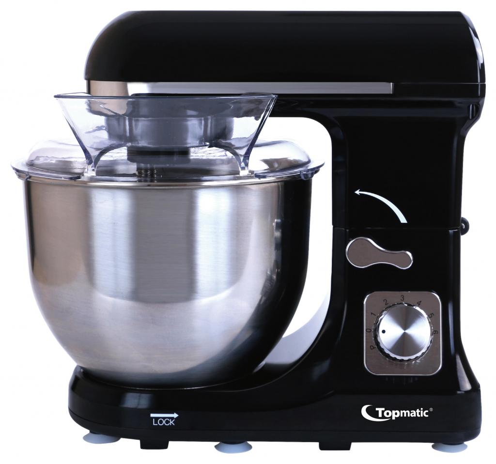 Topmatic PKM-1400.2 Schwarz Solo Multifunktionsmixer 1400W 1400 Watt 5 L Küchenmaschine Teigmaschine