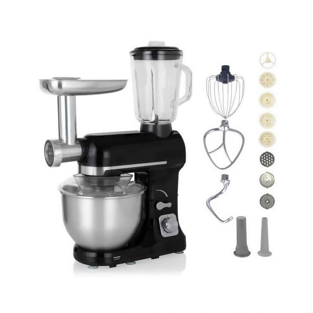 Topmatic PKM-1800.1BG Schwarz Multifunktion Mixer 1800W Teigmaschine Fleischwolf