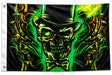 Flagge Totenkopf mit Hut 90x150 cm mit 2 Ösen