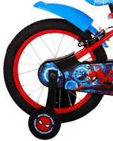 Volare Marvel Spiderman 16 Zoll Kinderfahrrad blau/rot mit zwei Handbremsen - Sicherheit, Komfort und Spaß in einem!