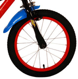 Volare Marvel Spiderman 16 Zoll Kinderfahrrad blau/rot mit zwei Handbremsen - Sicherheit, Komfort und Spaß in einem!