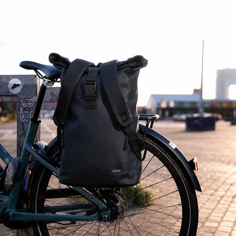 Fahrradrucksack richtig am Fahrrad montiert