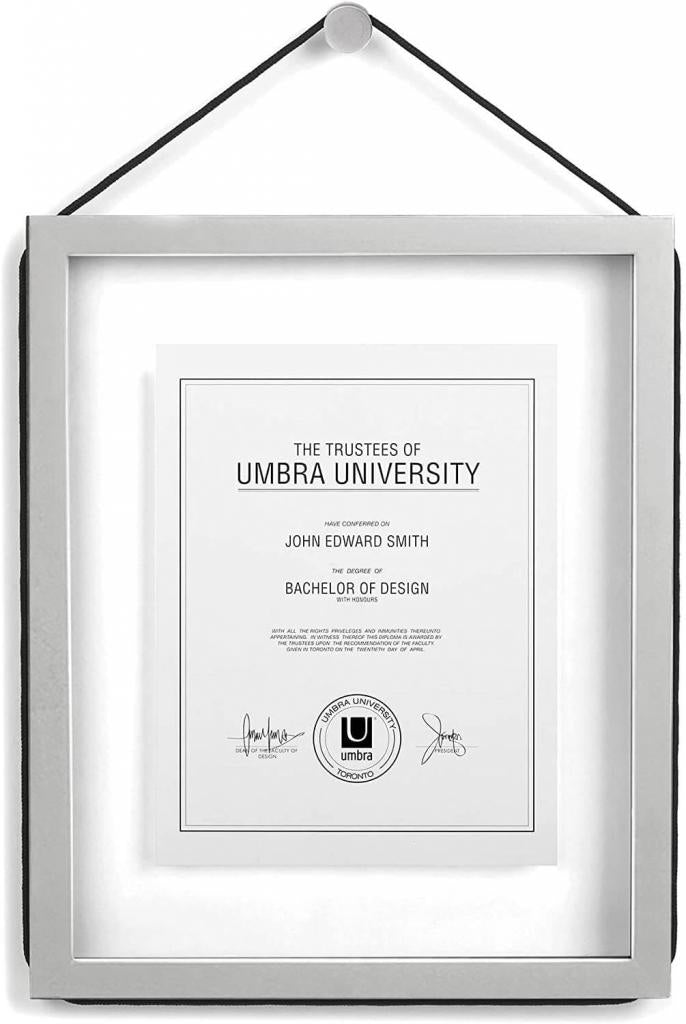 Umbra Corda 311201-918 Fotorahmen, 27,9 x 35,6 cm, 20,3 x 25,4 cm, Grau Bilderrahmen