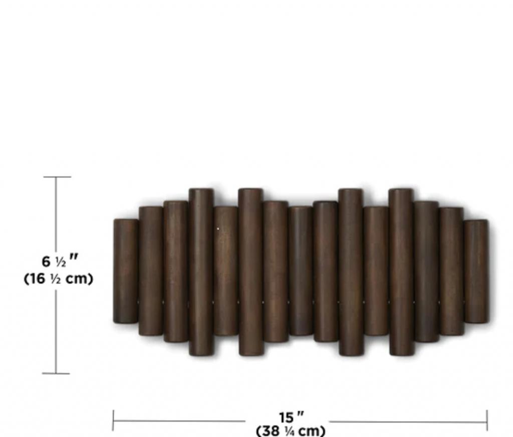 Umbra Picket mit 5 Garderobenhaken 1011471-746 walnussfarben Garderobenleiste