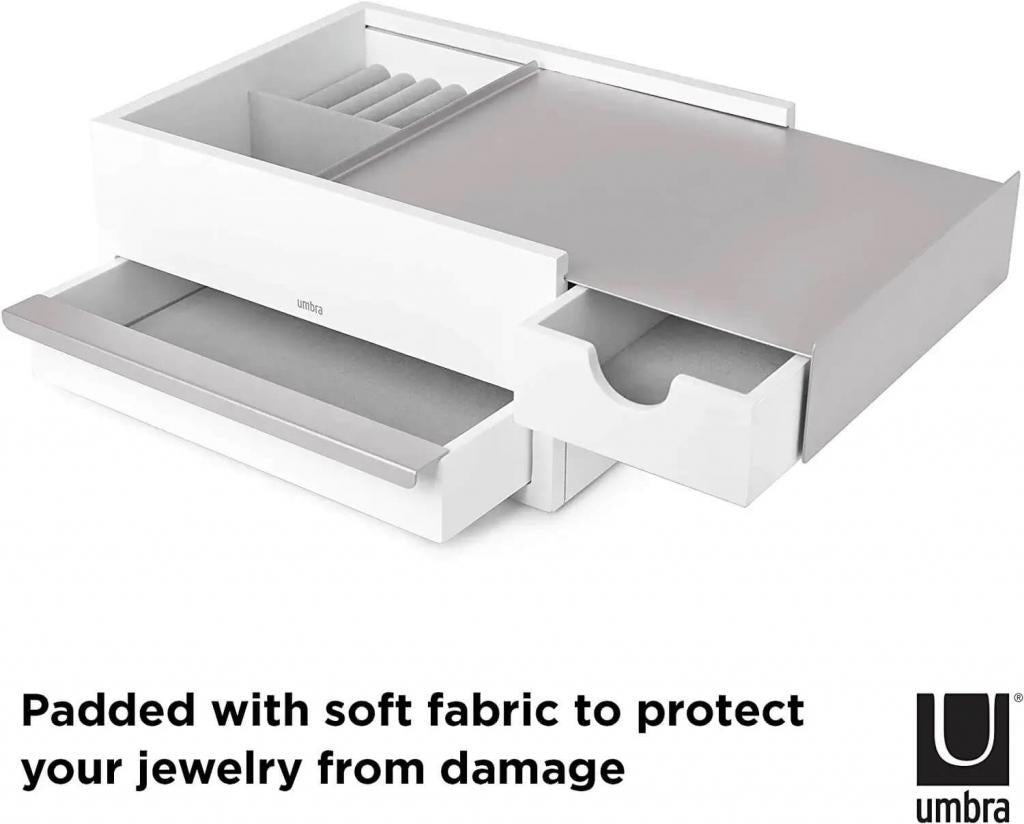 Umbra STOWIT Schmuckkasten 290245-670 in White/Nickel Design Schmuckbox Etui Aufbewahrung