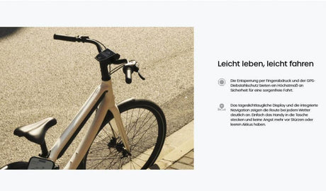 Diebstahlschutz des Urtopia Chord X Black Smartes E-Bikes per Fingerabdruck