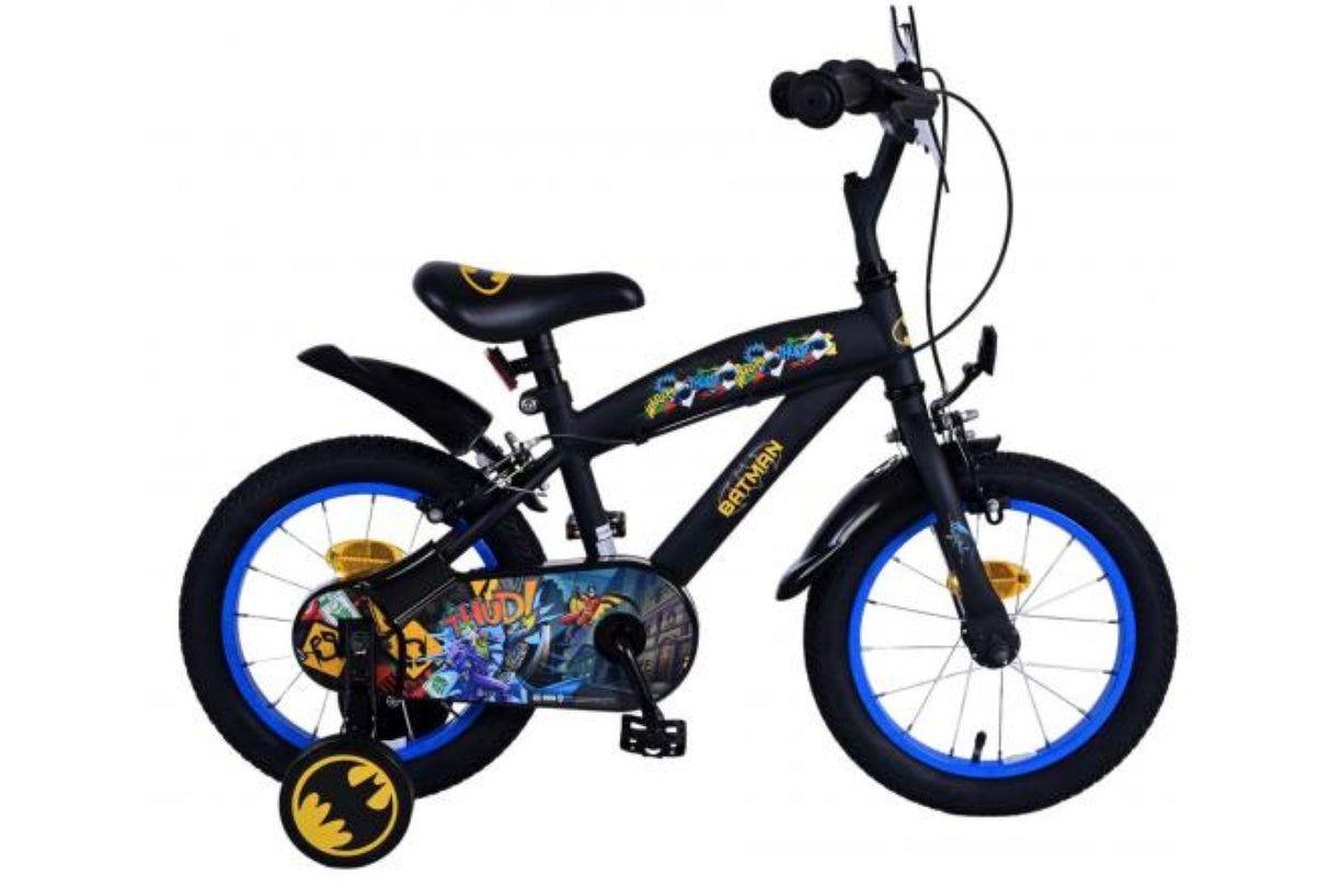Volare Batman 14-Zoll-Kinderfahrrad schwarz - Sicherheit, Komfort und Spaß für jedes Kind!