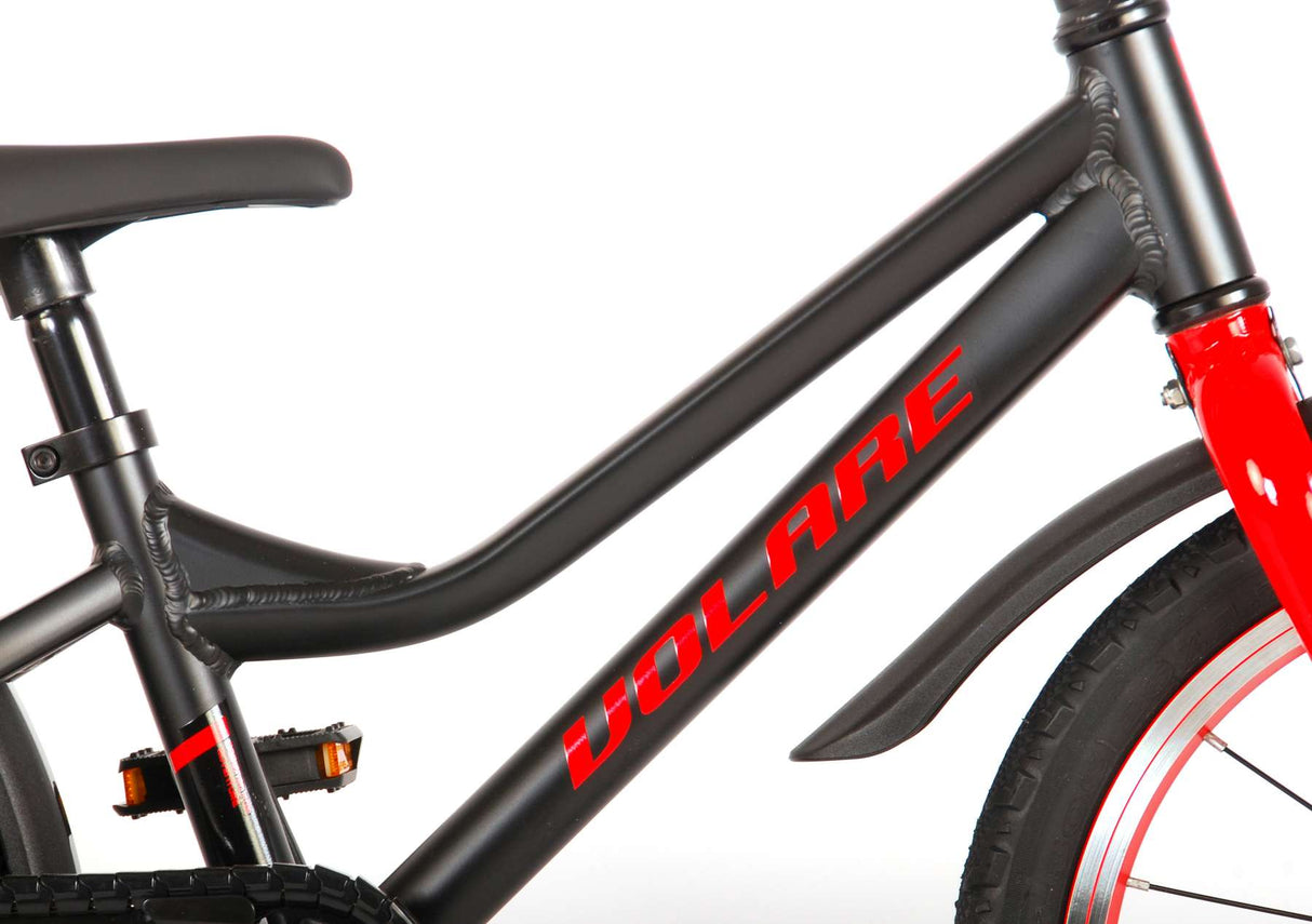 Volare Blaster Kinderfahrrad - Jungen - 16 Zoll - Schwarz/Rot - Prime Collection