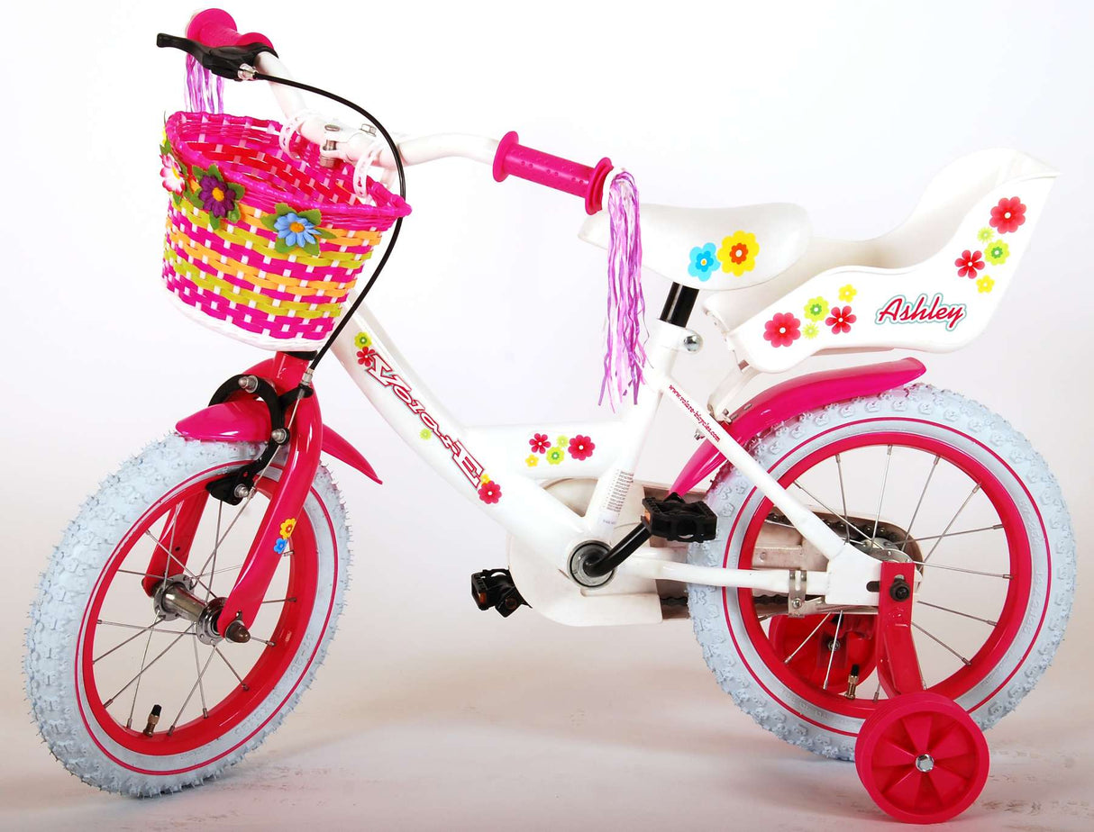 Volare Ashley Kinderfahrrad - Mädchen - 14 Zoll - Weiß - 95% zusammengebaut