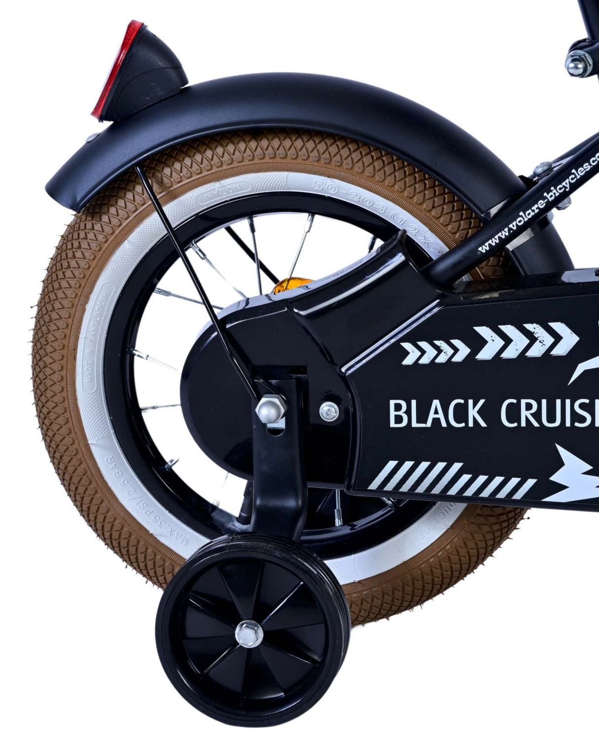 Volare Black Cruiser Kinderfahrrad - Jungen - 12 Zoll - Schwarz