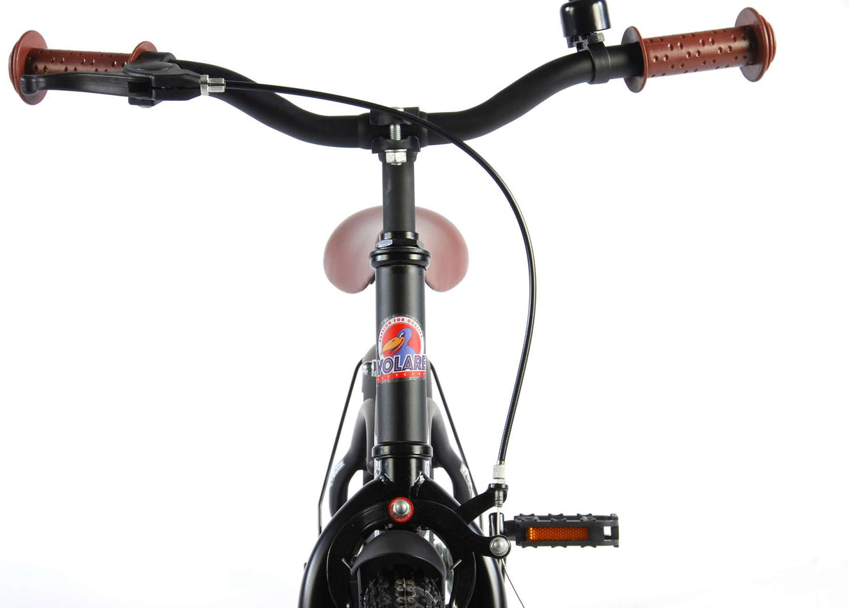 Volare Black Cruiser Kinderfahrrad - Jungen - 14 Zoll - Schwarz - 95% zusammengebaut