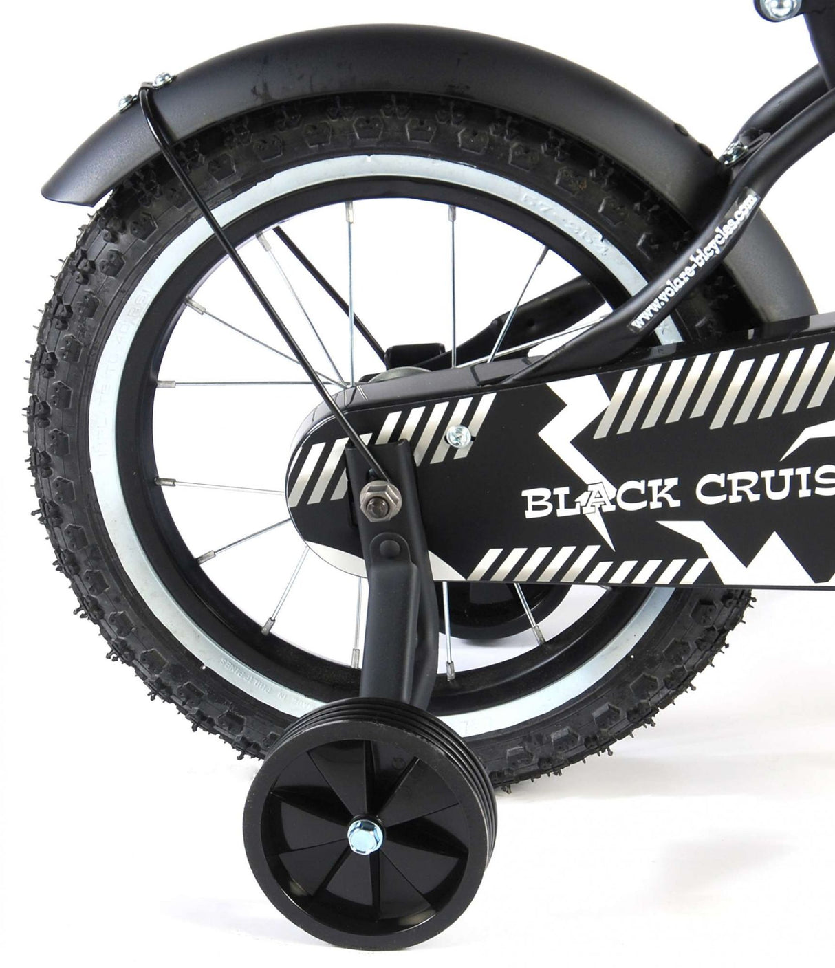 Volare Black Cruiser Kinderfahrrad - Jungen - 14 Zoll - Schwarz - 95% zusammengebaut