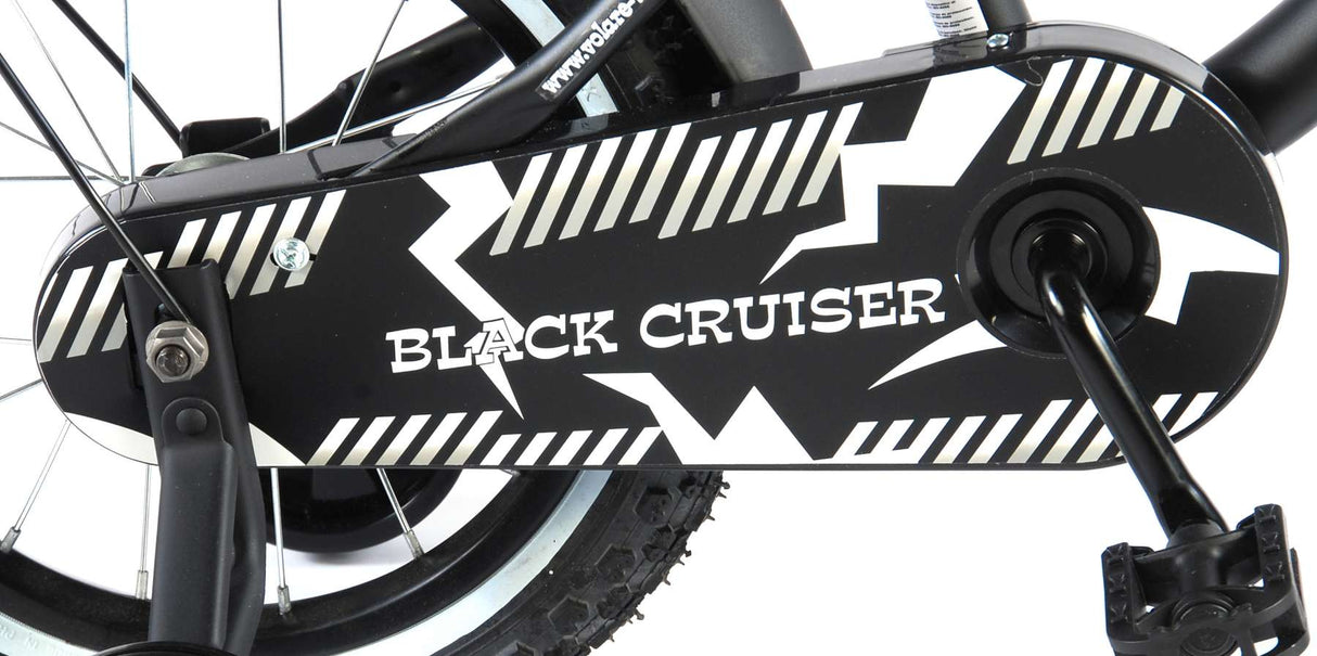 Volare Black Cruiser Kinderfahrrad - Jungen - 14 Zoll - Schwarz - 95% zusammengebaut