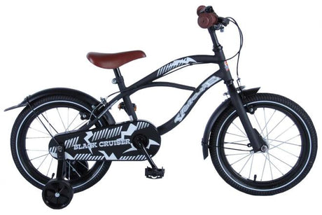 Volare Black Cruiser 16-Zoll-Kinderfahrrad mit Handbremsen und Kettenschutz