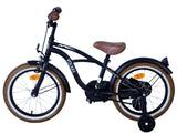 Volare Black Cruiser Kinderfahrrad für Jungen - 16 Zoll in Schwarz mit Handbremse und Rücktrittbremse