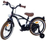 Volare Black Cruiser Kinderfahrrad für Jungen - 16 Zoll in Schwarz mit Handbremse und Rücktrittbremse