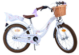 Volare Blossom Kinderfahrrad für Mädchen - 18 Zoll - Weiß mit Zweihandbremsen