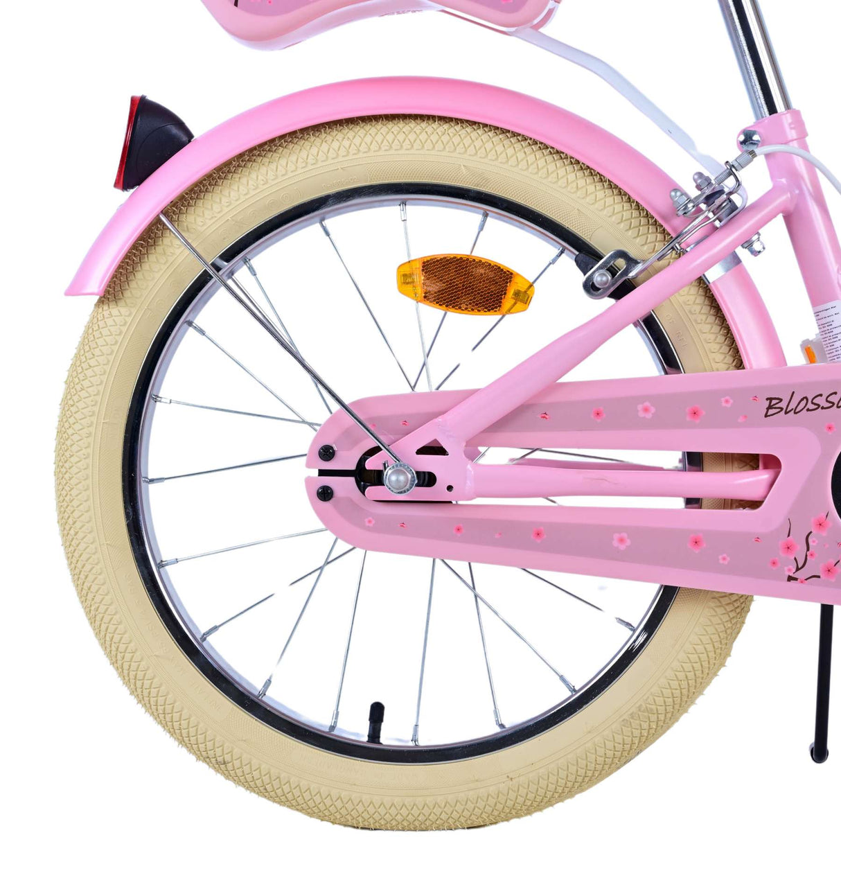 Volare Blossom Kinderfahrrad für Mädchen - 18 Zoll in Rosa mit Handbremsen