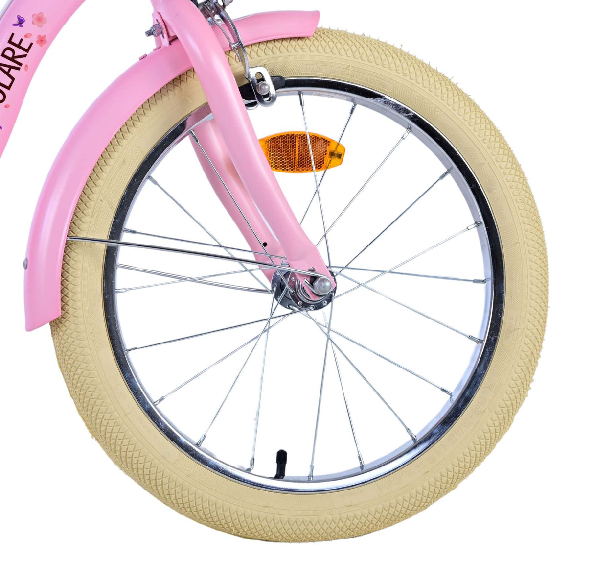 Volare Blossom Kinderfahrrad für Mädchen - 18 Zoll in Rosa mit Handbremsen