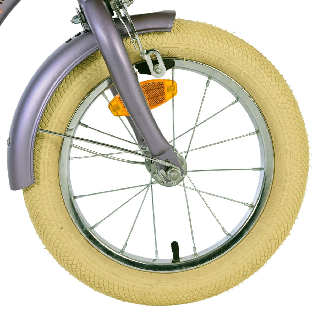 Volare Blossom Kinderfahrrad für Mädchen - 14 Zoll in Lila mit Zweihandbremsen