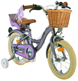 Volare Blossom Kinderfahrrad für Mädchen - 14 Zoll in Lila mit Zweihandbremsen