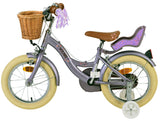 Volare Blossom Kinderfahrrad für Mädchen - 14 Zoll in Lila mit Zweihandbremsen