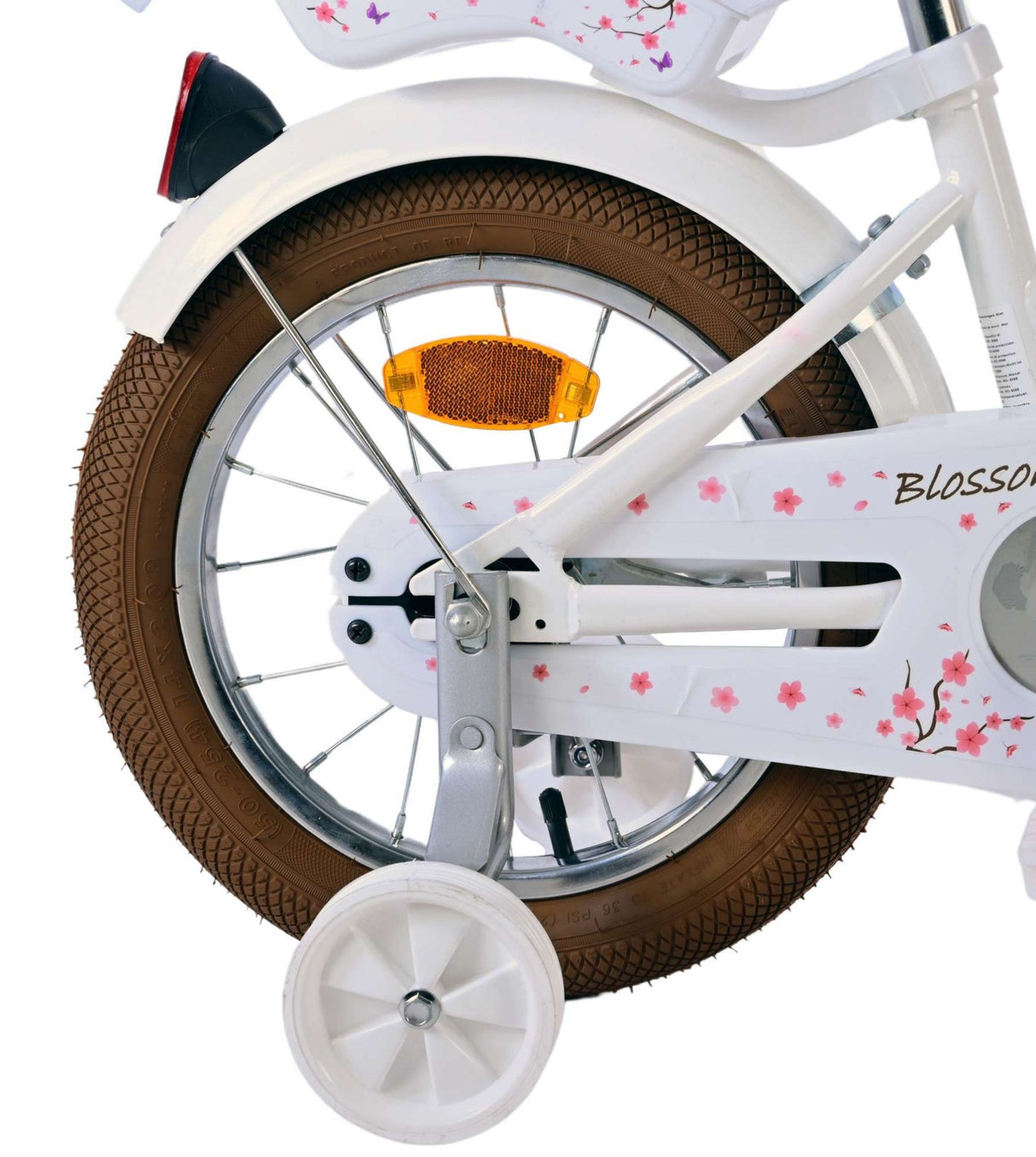 Volare Blossom 14 Zoll Kinderfahrrad für Mädchen in Weiß - Sicher und Komfortabel