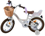 Volare Blossom 14 Zoll Kinderfahrrad für Mädchen in Weiß - Sicher und Komfortabel