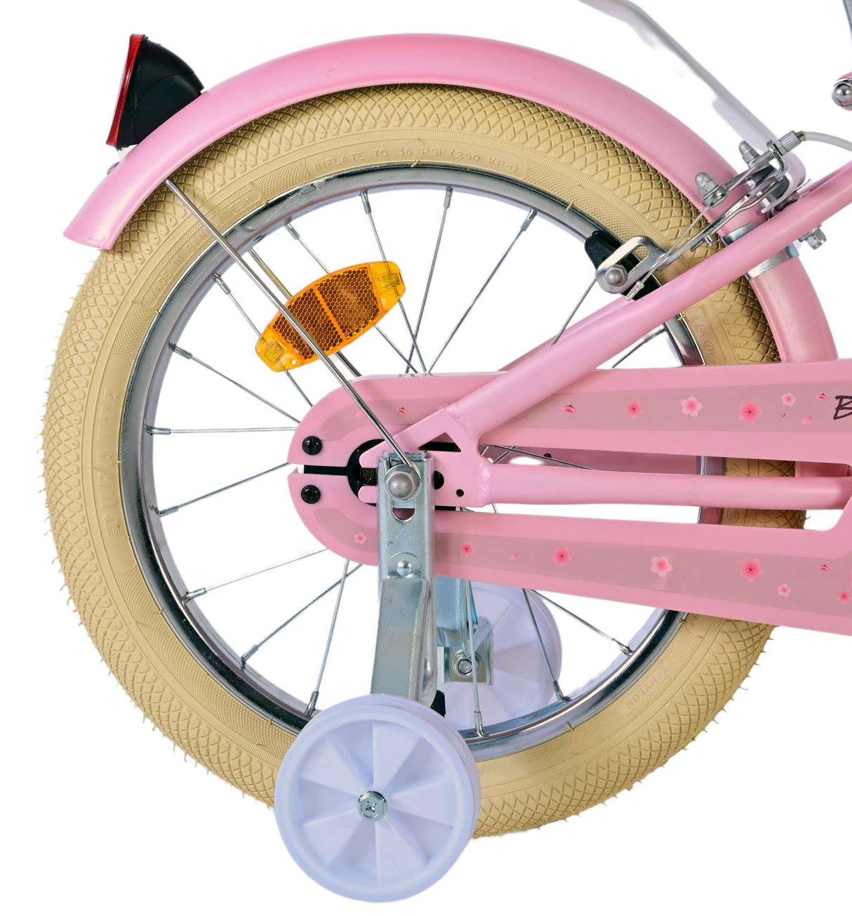 Volare Blossom Kinderfahrrad für Mädchen - 16 Zoll in Rosa mit Zweihandbremsen