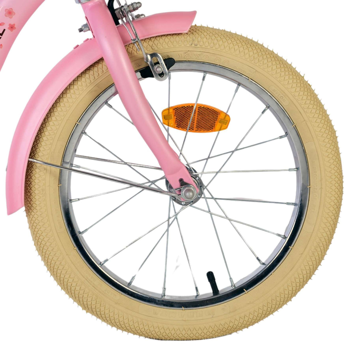 Volare Blossom Kinderfahrrad für Mädchen - 16 Zoll in Rosa mit Zweihandbremsen